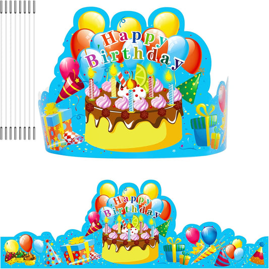 JTIEO 35Pack Birthday Party Crowns for Kids - Paper School Classroom Hats and VBS Supplies