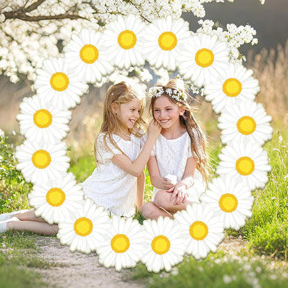 Spring Daisy Photo Booth Props Daisy Birthday Party Decorations 26 Inch Large Flower Selfie Frame Spring Floral Photo Booth Frame Summer Selfie Props Accessories for Birthday Baby Shower Party Supplie