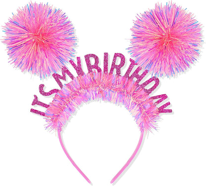 CAVETEE Happy Birthday Crown and Tiara for Women & Girls Party Decorations Gifts