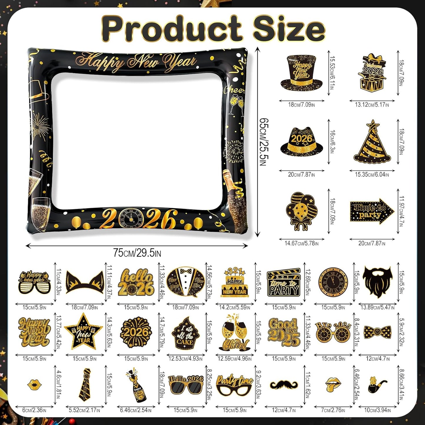 Hawaiian Photo Booth Props & Inflatable Frame, 30Pcs Luau Photobooth Props with Large Inflatable Inflatable Selfie Picture Frame for Summer Tropical Aloha Luau Party Selfie Supplies