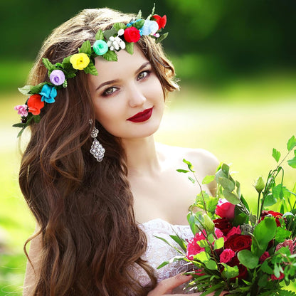 Zeyune 20 Sets Spring Tea Party Favor Flower Crowns Making Kit, Make Your Own Flower Crown Wreath Garland Headbands Craft Kit Handmade DIY Fairy Floral Hair Accessories Gift for Women(Daisy)