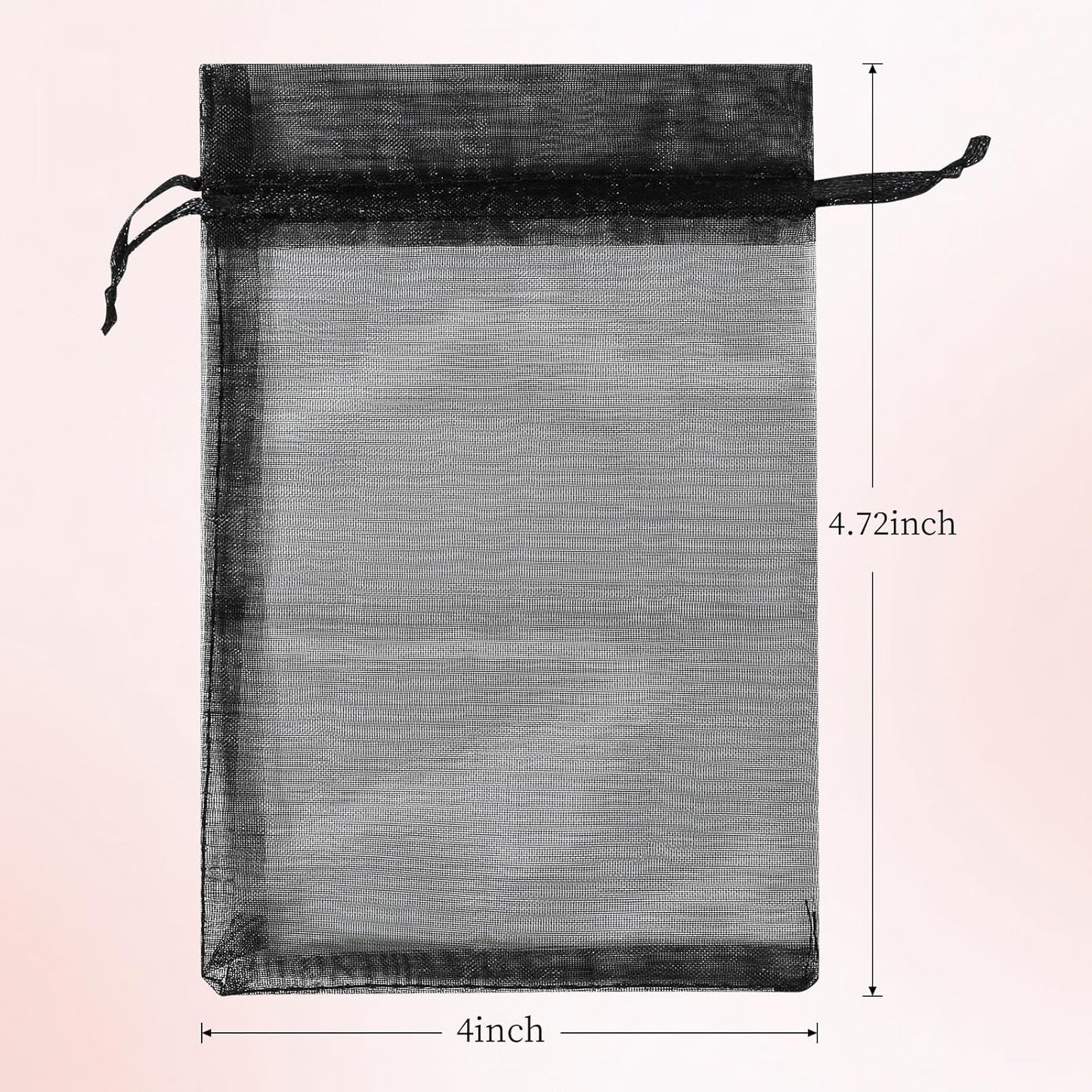 Hopttreely 100PCS Premium Sheer Organza Bags, White Wedding Favor Bags with Drawstring, 4x4.72 Jewelry Gift Bags for Party, Jewelry, Christmas, Mother's Day, Festival, Bathroom Soaps, Makeup Organza Favor Bags