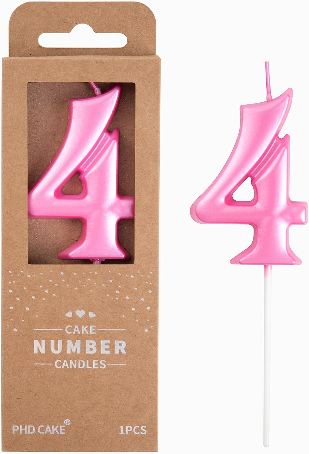 PHD CAKE 2.76 Inch Elegant Gold 1 Number Birthday Candles, Gold Number Candles, Cake Number Candles, Party Celebration