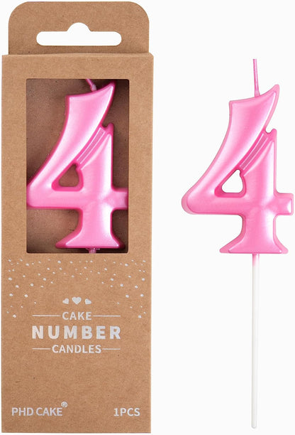 PHD CAKE 2.76 Inch Elegant Gold 1 Number Birthday Candles, Gold Number Candles, Cake Number Candles, Party Celebration