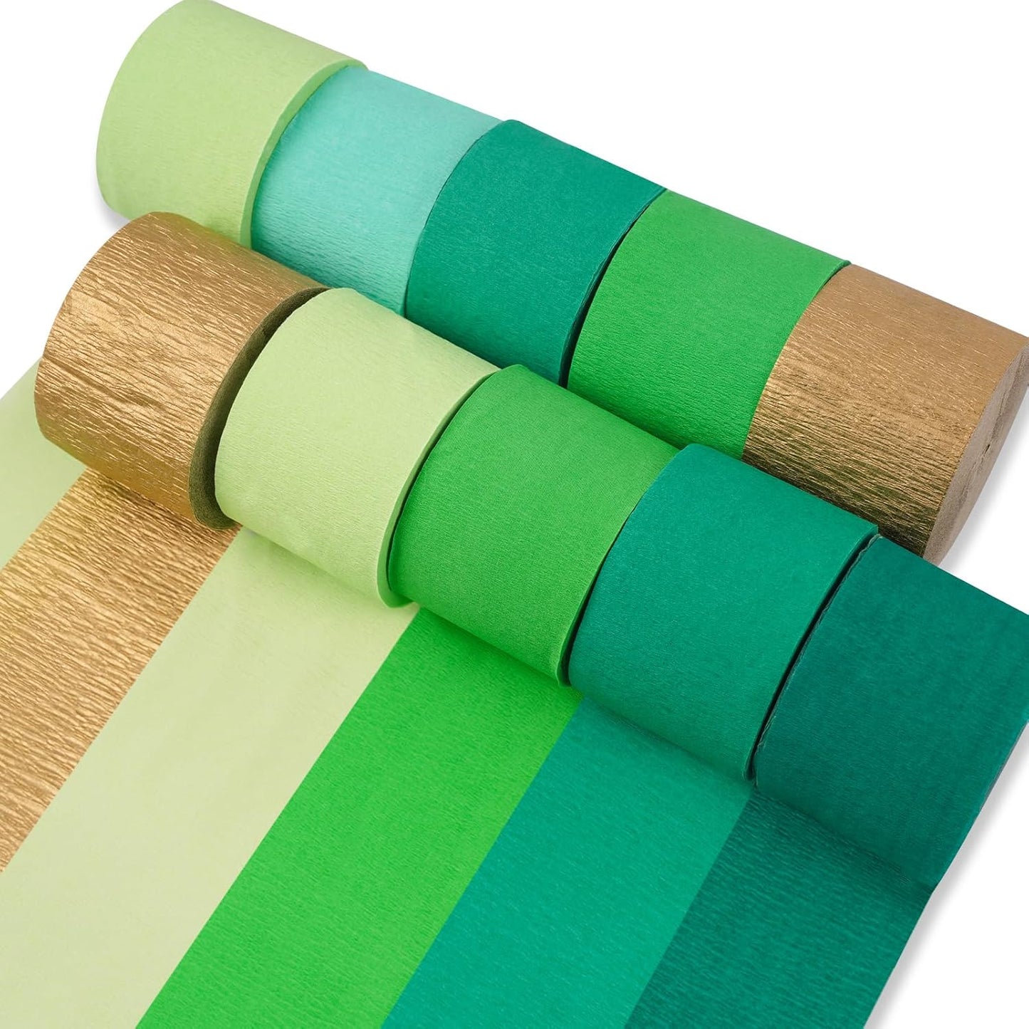 PartyWoo White Crepe Paper Streamers 10 Rolls 820 ft Pack of Pearl White Crepe Paper for Graduation Wedding Baby Shower Anniversary Gender Reveal Birthday Party Decorations (1.8 Inch x 82 Ft/Roll)