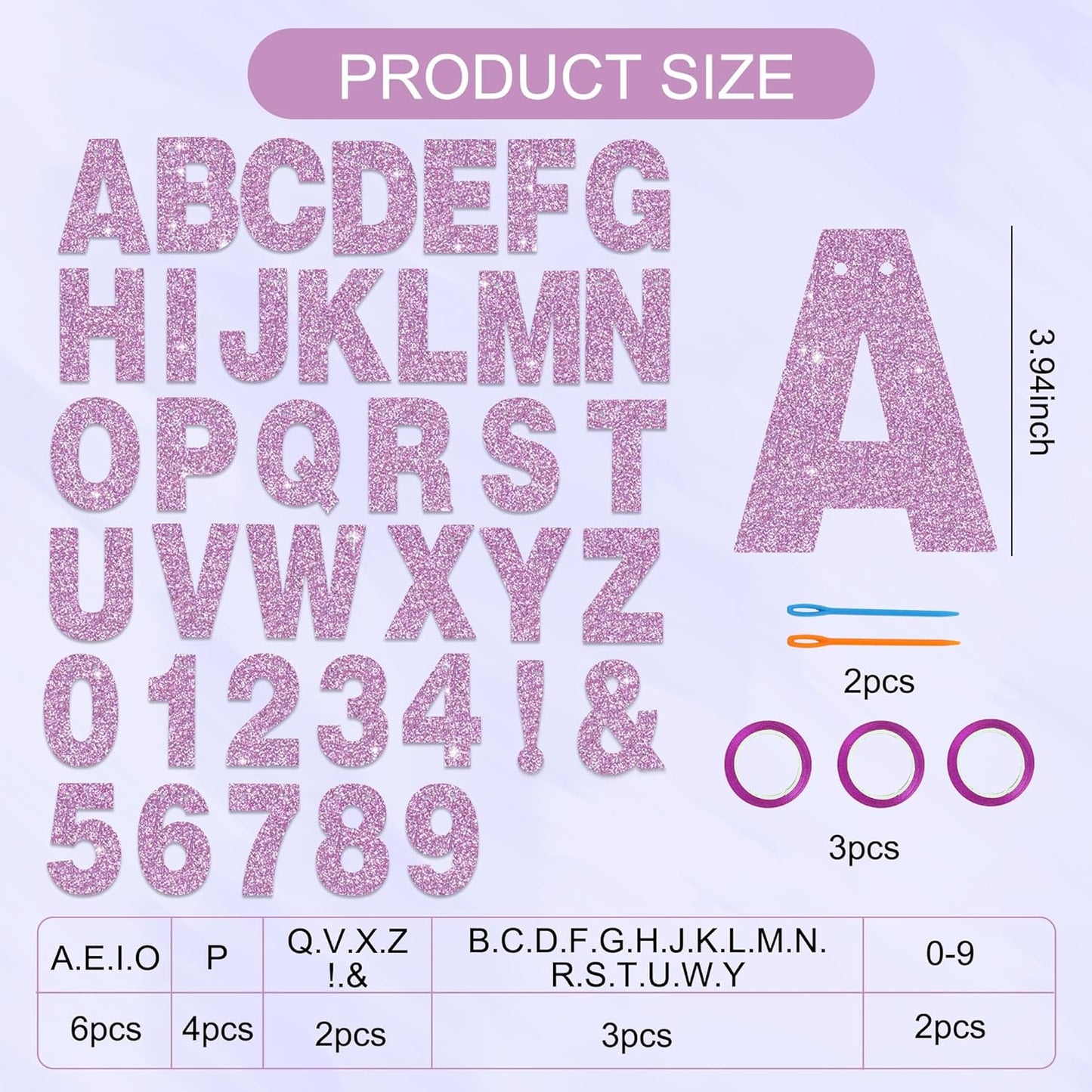 BEISHIDA 116 PCS A-Z DIY Letter Banner Kit Make Your Own Banner Including 111 Letters and Numbers 3 Rope and 2 Threading Device,Customized for Birthday Graduation Wedding Decor Black