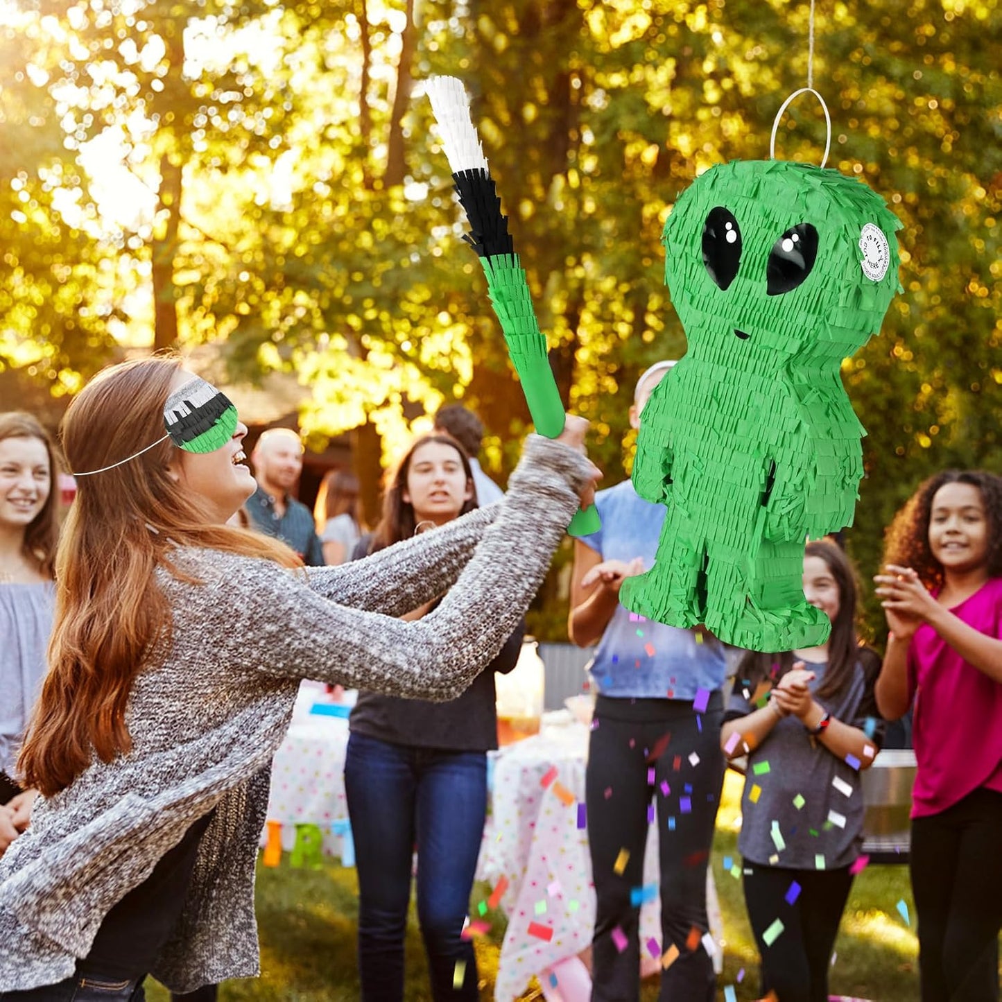 Easter Bunny Pinata Funny Bunny Egg Pinata with Blindfold & Stick for Birthday Decorations Easter Party Supplies Spring Decorations