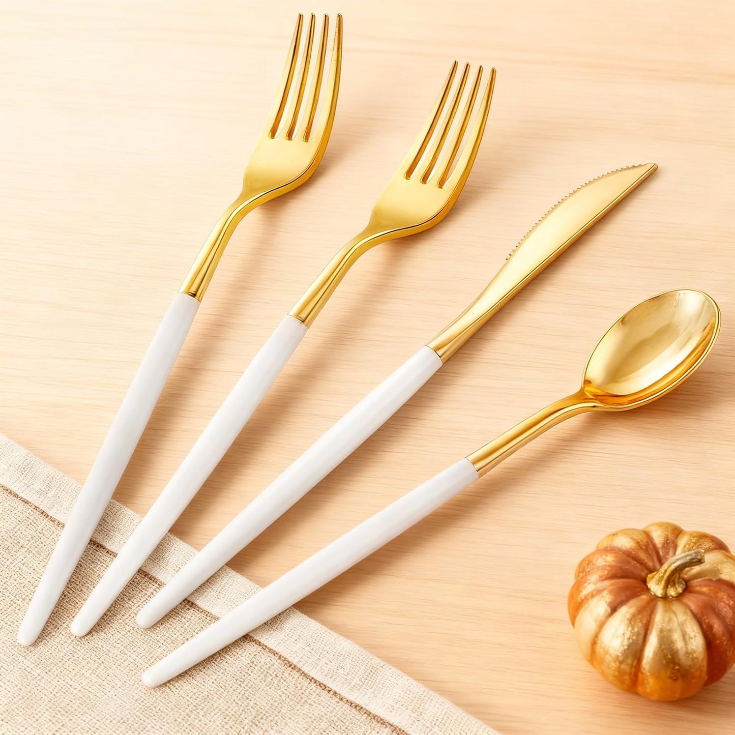 SUT 150Pcs Silver Plastic Silverware, Silver Disposable Cutlery, Heavy Duty Disposable Silverware, Plastic Utensils Include 50 Plastic Forks, 50 Plastic Spoons, 50 Plastic Knives