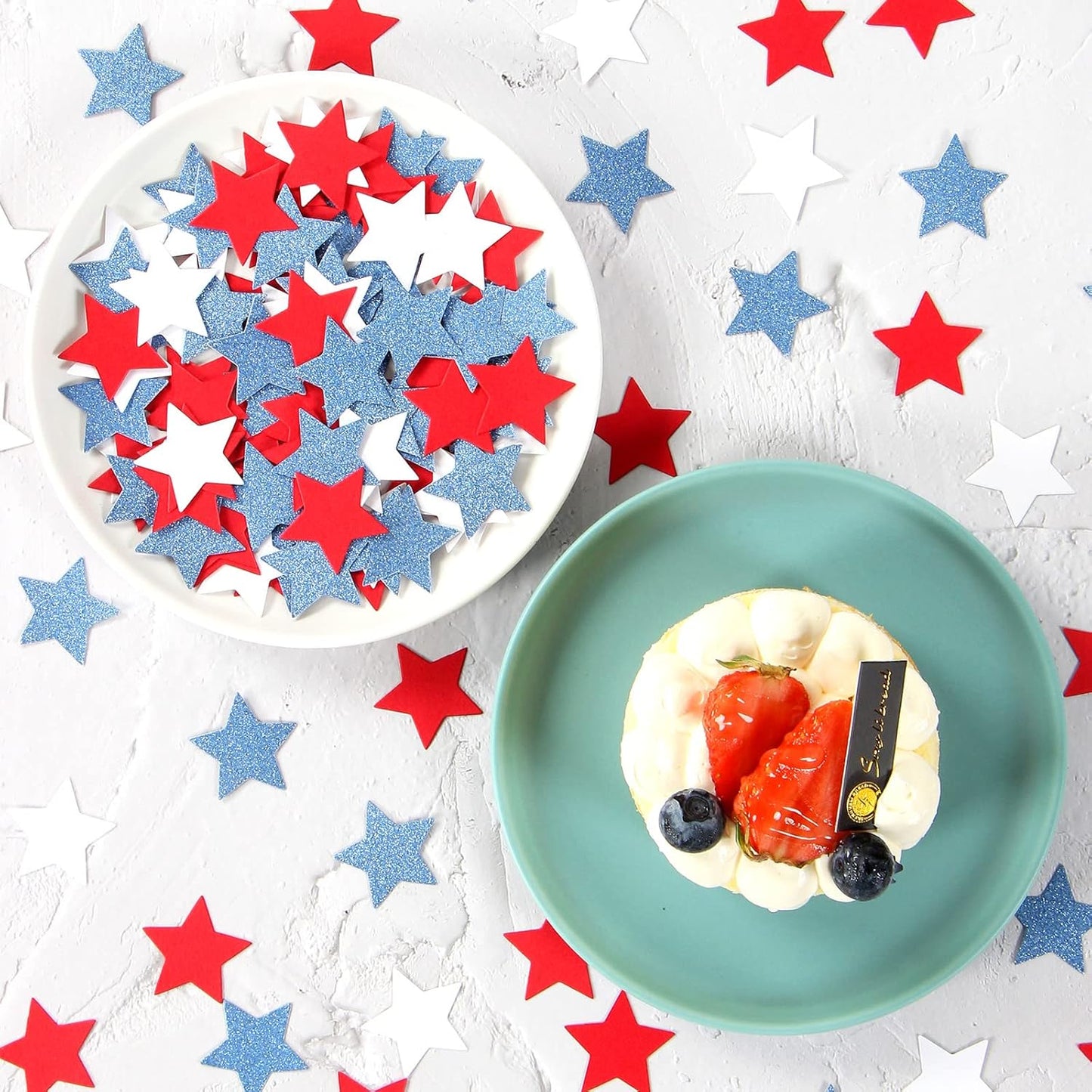 300pcs Navy Blue White Silver Confetti,Glitter Paper decor Twinkle Little Star Table Confetti,Birthday Graduation 2024 Fathers Day Wedding Baby Shower Party Decorations Circle Dots Lasting Surprise
