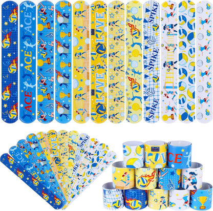 Serencatcher 48pcs Slap Bracelets Party Favors for Birthday Baby Shower Party Supplies Gifts