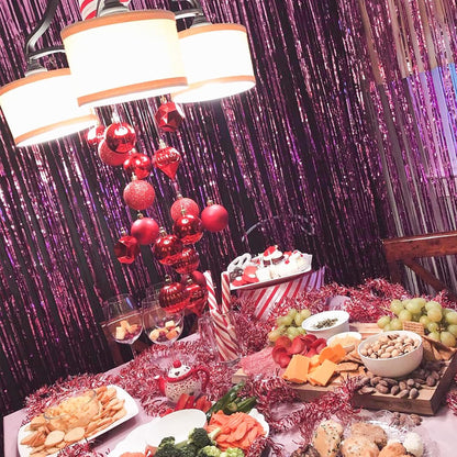 PartyWoo Silver Streamers 3pcs Tinsel Backdrop 8.2FT Metallic Tinsel Foil Fringe Streamer Curtains Party Photo Booth Backdrop for Graduation Baby Shower Bachelorette Wedding Disco Party Decorations