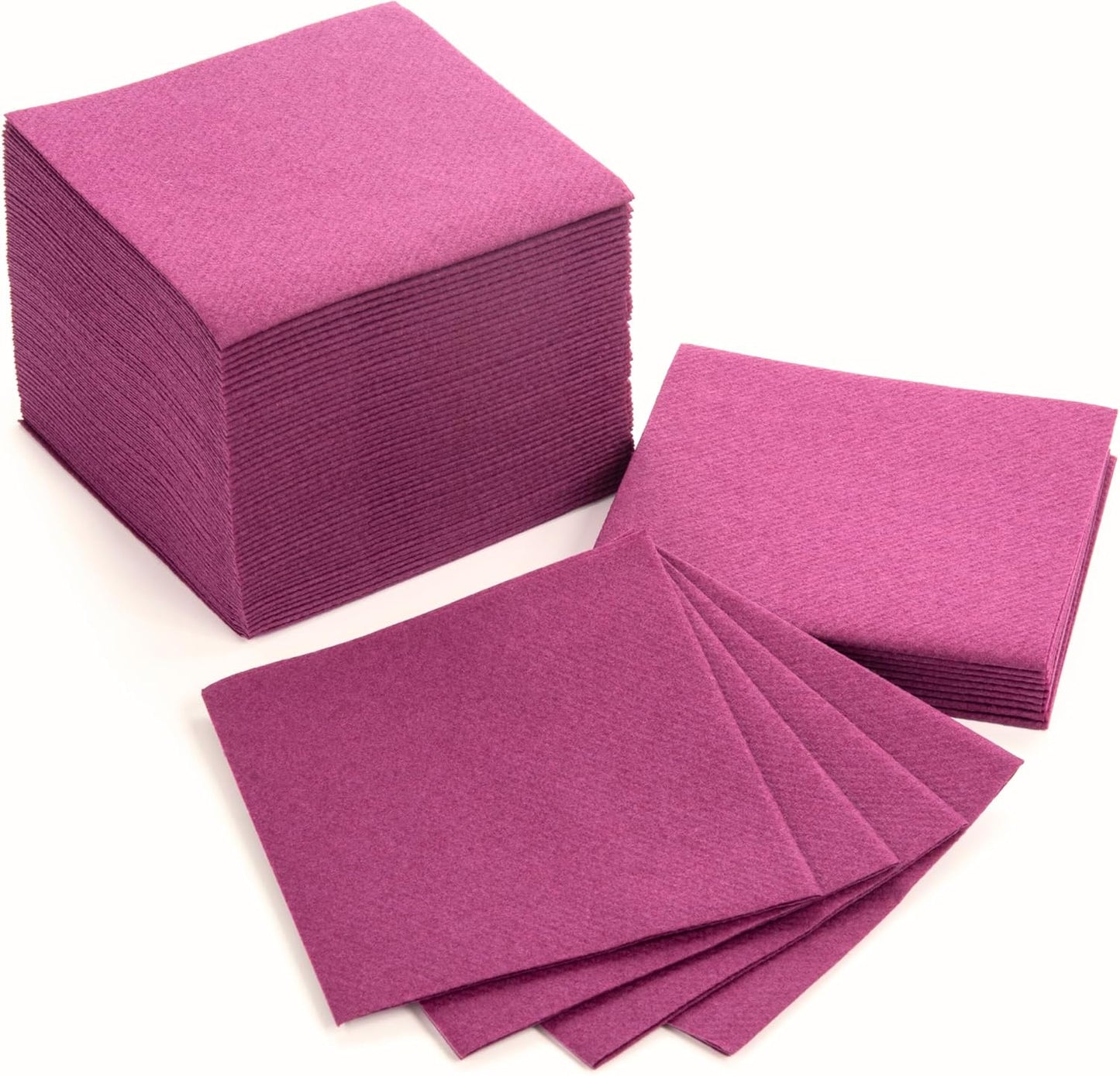 AH AMERICAN HOMESTEAD Cocktail Napkins-Disposable Beverage/Bar Napkins-White Linen-Like Square Napkins-Eco-Friendly & Compostable-Everyday Use, Party or Wedding 4.75inch x 4.75inch (100 Count, White)
