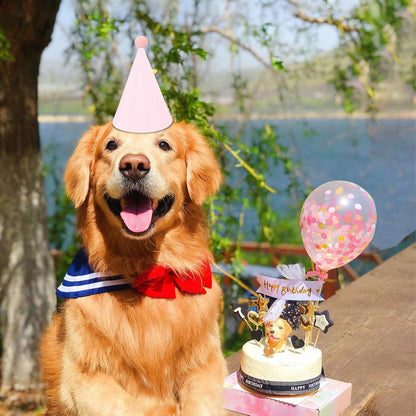 24 Pack Birthday Party Hats,8 Colors Cone Party Hat for Kids Adults Pets