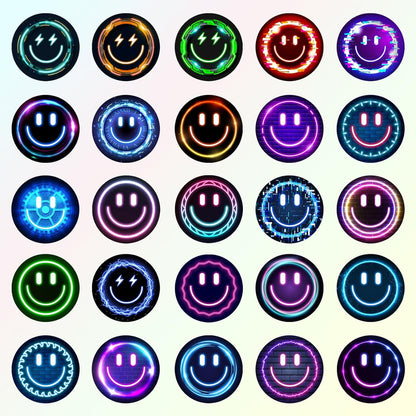50PCS Smiling Stickers, Cute Water Bottle Stickers for Kids, for Teaching Rewards, Notebooks, Stationery, Luggage, Cartoon PVC Happy Stickers