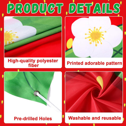 Strawberry Shaped Photo Prop Selfie Frame Party Decor Strawberry Photo Booth Props Background Sweet Berry Porch Banner Backdrop Sign Berry Themed Baby Shower Party Supplies 70x55 Inch