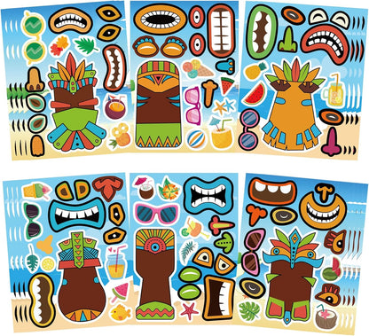 24 Sheets Make a Face Stickers for Kids Toddlers, Make Your Own Animal Mix and Match Sticker Sheets with Sea Animals Horses Dinosaurs Unicorns for Kids Crafts Party Favors Goodie Bags Stuffers