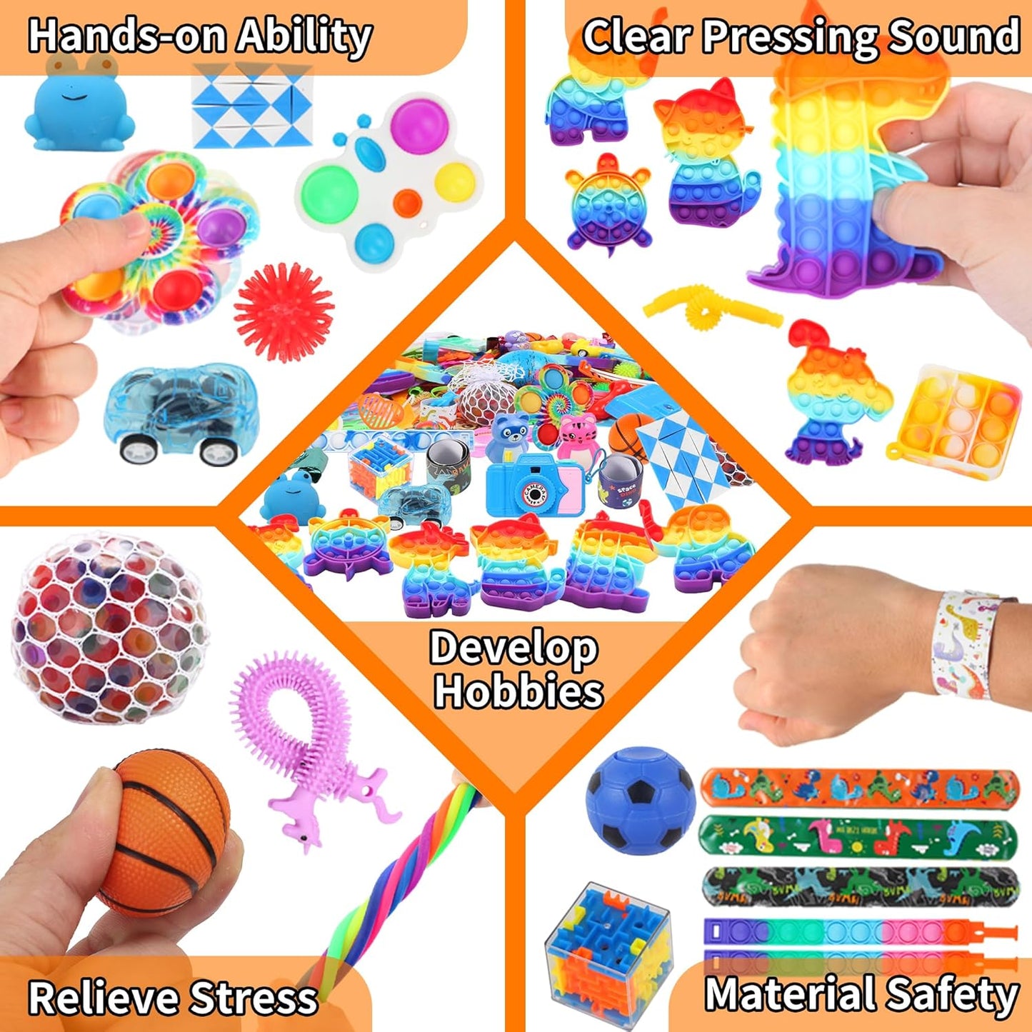 BILLFULL 1000 Pcs Party Favors for Kids, Fidget Toys Bulk, Birthday Gift Toys, Fidgets Stocking Stuffers, Treasure Box Party, Goodie Bag Carnival Prizes, Pinata Filler Stuffers Classroom