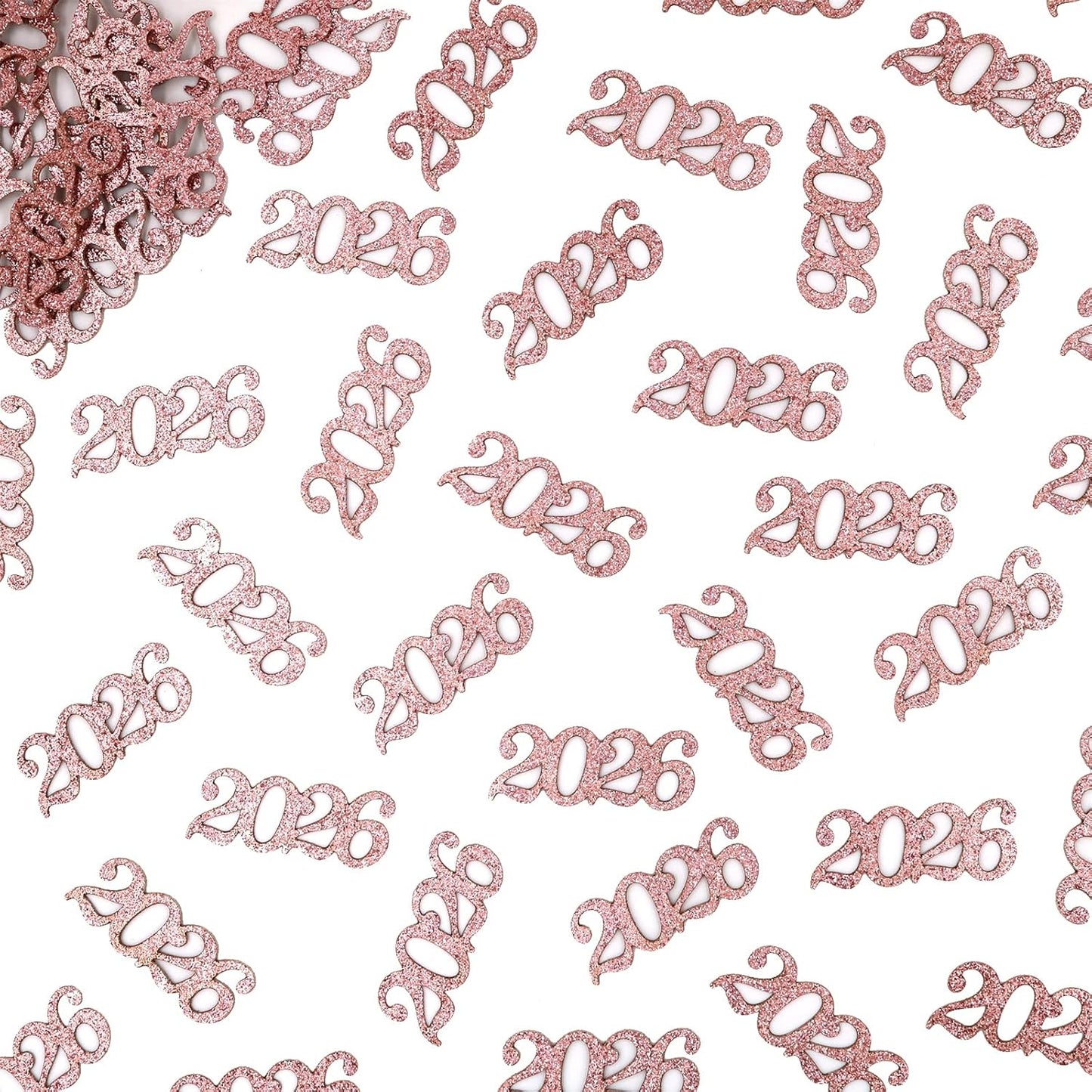 Gold Graduation Confetti Class of 2026, Glitter 2026 Confetti 120pcs for Graduation Party Decorations and New Years Eve Party Supplies 2026.