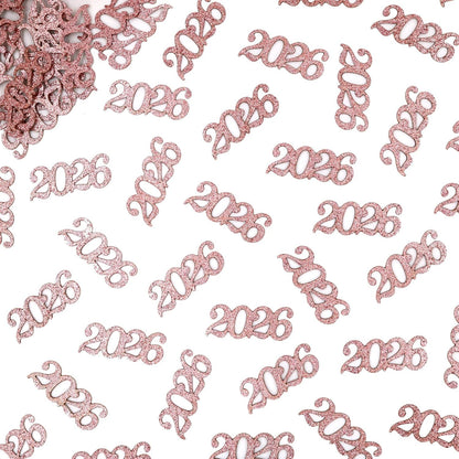 Gold Graduation Confetti Class of 2026, Glitter 2026 Confetti 120pcs for Graduation Party Decorations and New Years Eve Party Supplies 2026.