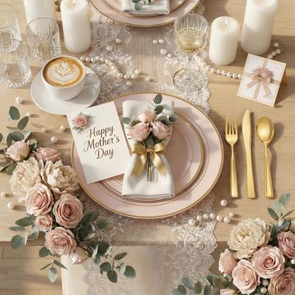 350 Pieces Black and Gold Plastic Plates with Disposable Silverware, Include 50 Dinner Plates 9”, 50 Dessert Plates 6.3”, 50 Black Cups 9 OZ, 50 Pre Rolled Napkins for Wedding Party Graduation