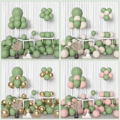 Amandir 153pcs White Sand Balloons Arch Garland Kit Different Sizes 18 12 10 5 Inch Cream Beige Sand White Latex Balloon for Birthday Boho Neutral Baby Shower Wedding Anniversary Party Decorations