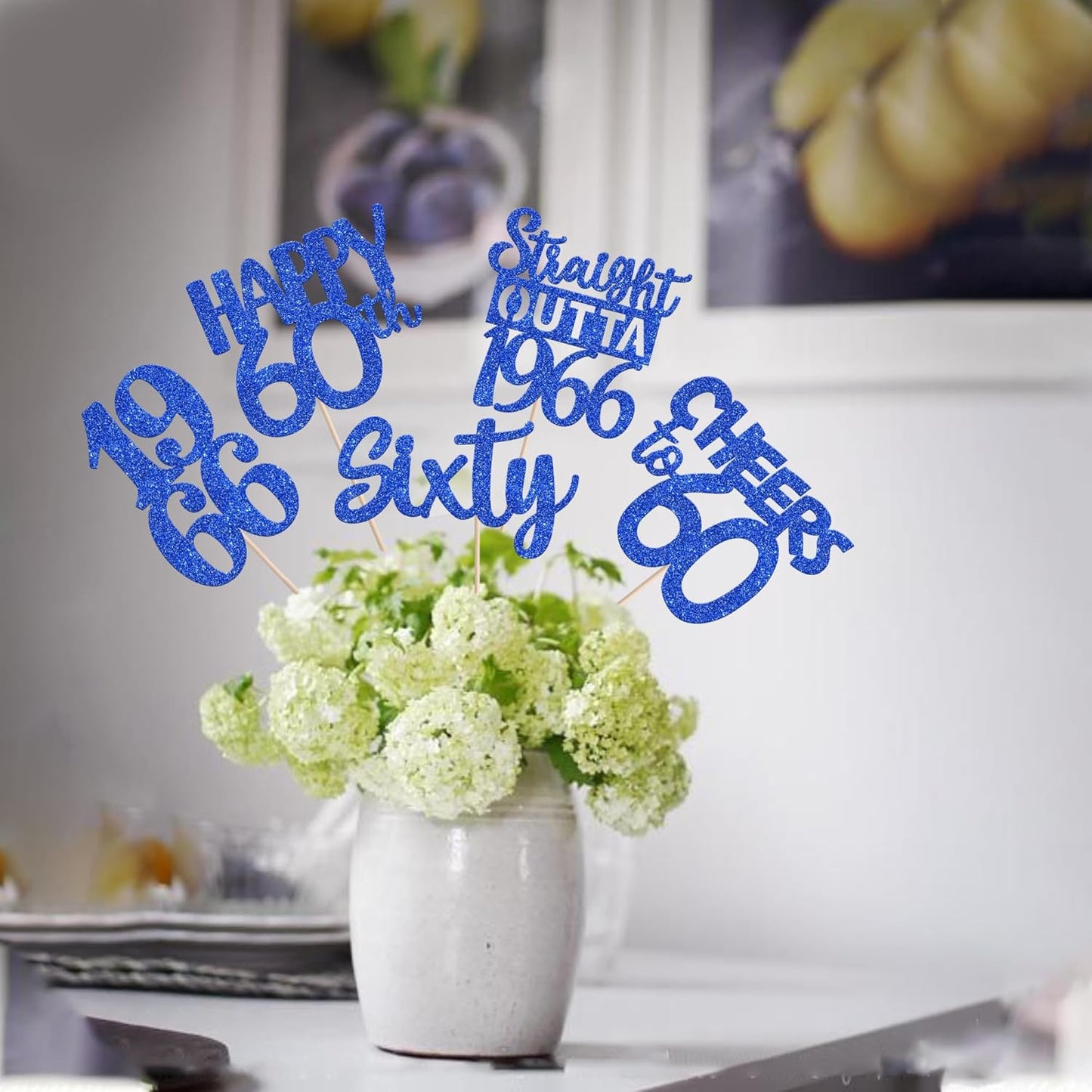 15 PCS 50th Birthday Centerpiece Sticks Fifty Happy 50th Straight Outta 1976 Table Flower Centerpieces Sticks Cheers to 50 Floral Decorations for 50th Birthday Party Centerpieces Supplies Black