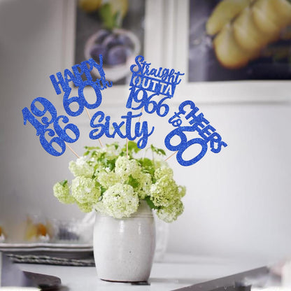 15 PCS 50th Birthday Centerpiece Sticks Fifty Happy 50th Straight Outta 1976 Table Flower Centerpieces Sticks Cheers to 50 Floral Decorations for 50th Birthday Party Centerpieces Supplies Black