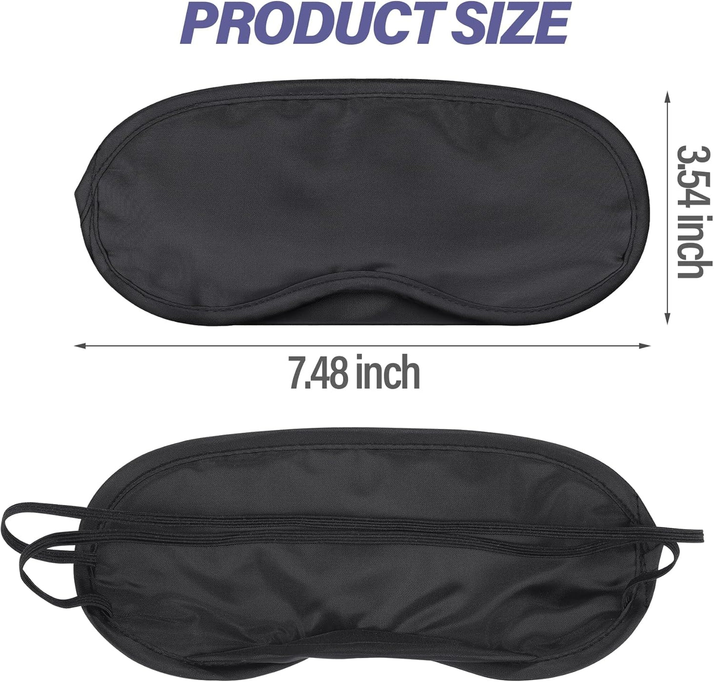 Aneco 50 Pieces Blindfold Eye Mask Shade Cover with Nose Pad and Adjustable Strap for Travel Sleep or Party Supplies