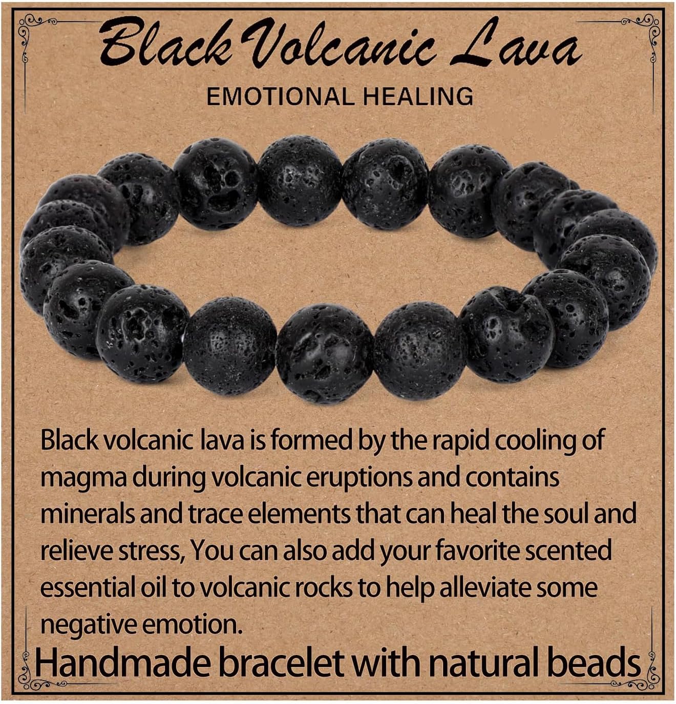 LPBeads Handmade Natural Gemstone Stretch Elastic Bracelet Healing Crystal Round Stone Beads Jewelry Gifts for Women Men