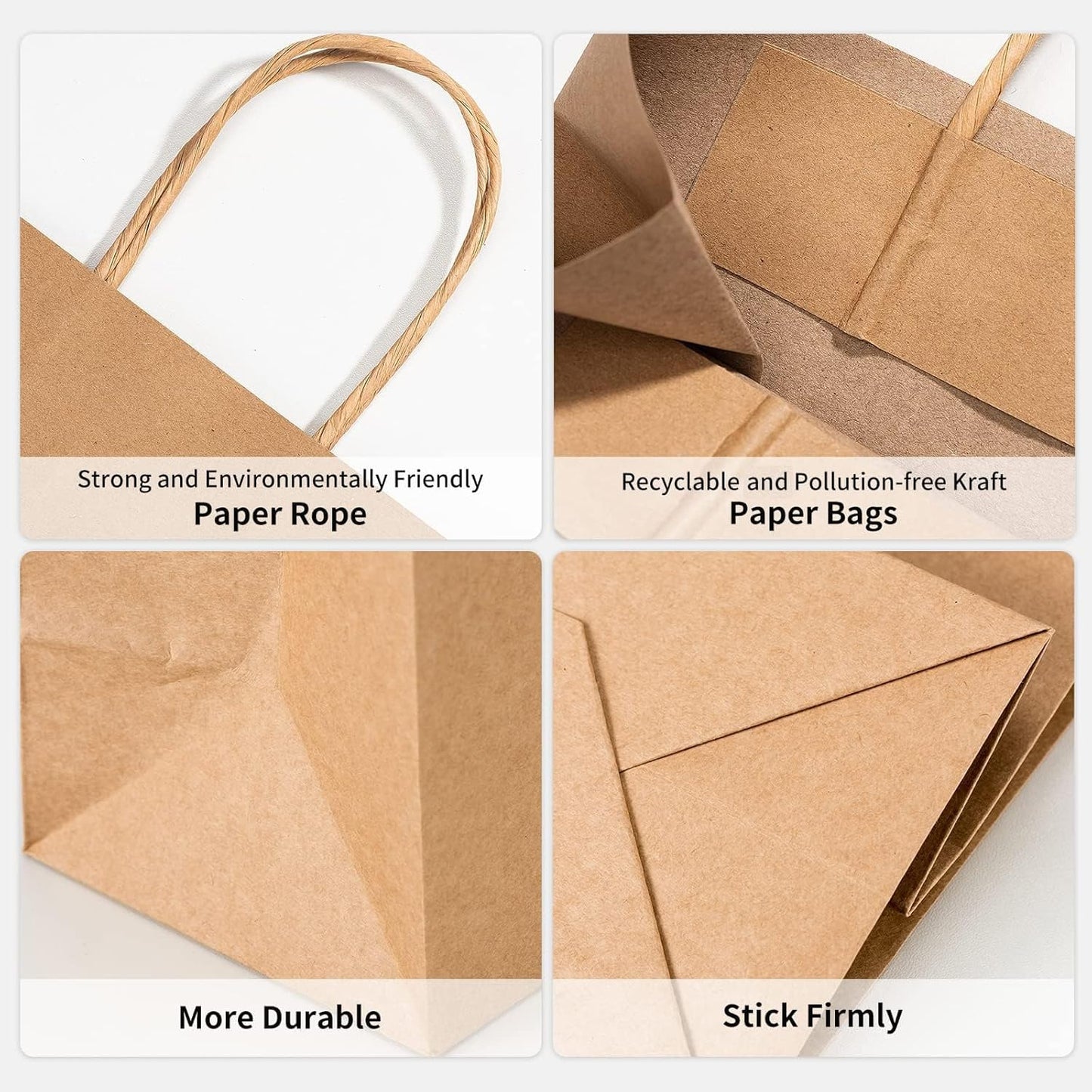 RACETOP 32 Pack Small Paper Gift Bags with Handles, 5.8"×3.2"×8.25" Kraft Paper Party Favor Bags Bulk for Kids Birthday, Baby Shower, Crafts, Wedding, Party Supplies (8 Colors)