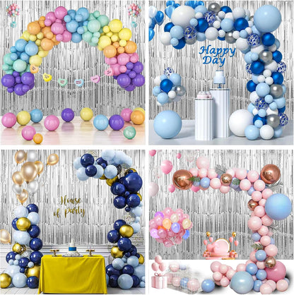Birthday Party Decorations: 3 Pack 3.3 x 9.9 ft Gold Foil Fringe Curtains Party Supplies, Tinsel Curtain Backdrop for Parties/Birthday/Photo Booth