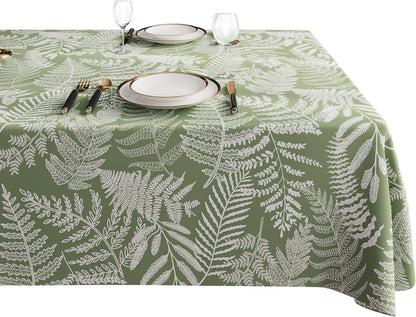 Rectangle Table Cloth,100% Waterproof Tablecloth Oil Proof Spill Proof Vinyl Table Cloth, Wipe Clean Plastic Table Cover for Dining, Camping, Indoor and Outdoor 52" x 70",Leaves