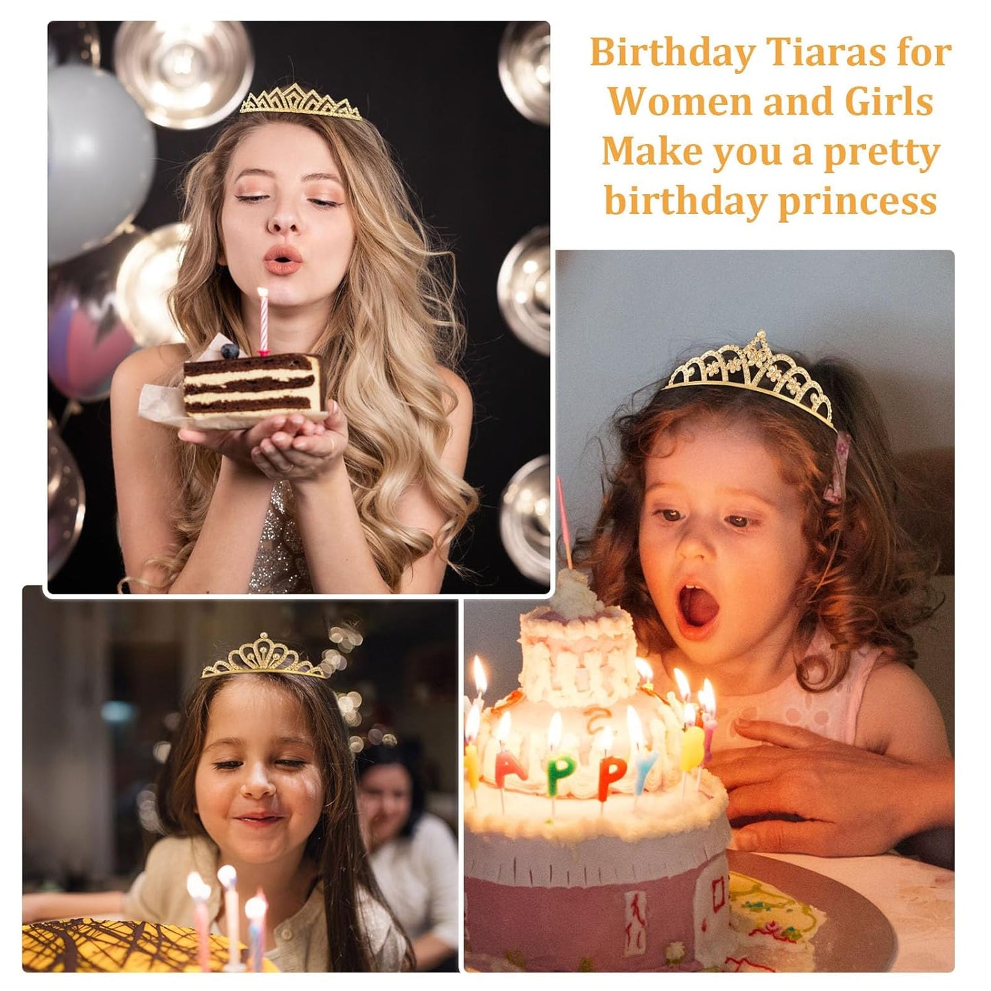 16 Pcs Tiaras Crowns Headbands for Women Girls Silver Princess Tiara Bulk Crown Tiaras Rapunzel Crown for Wedding Birthday Crystal Tiara for Prom, Bride, Pageant, Halloween