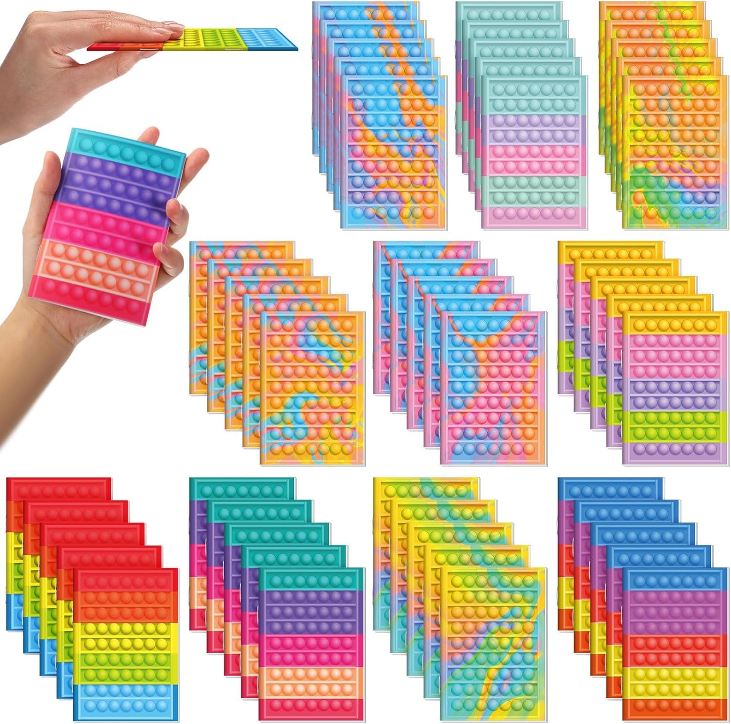 50 Pcs Mini Notebooks 4.92 x 3.35 Inch Small Pocket Notebooks Lined Notepad Portable for Students Office Notebook for Birthday Party Favors, 10 Styles Patterns