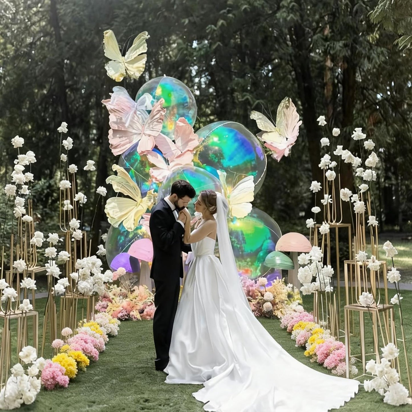 HILAVO Crown Balloons, Large Gold Foil Crown Balloons Gold Crowns Decoration for King and Queen Party Royalty Birthday Wedding Party Baby Shower Decorations Supplies