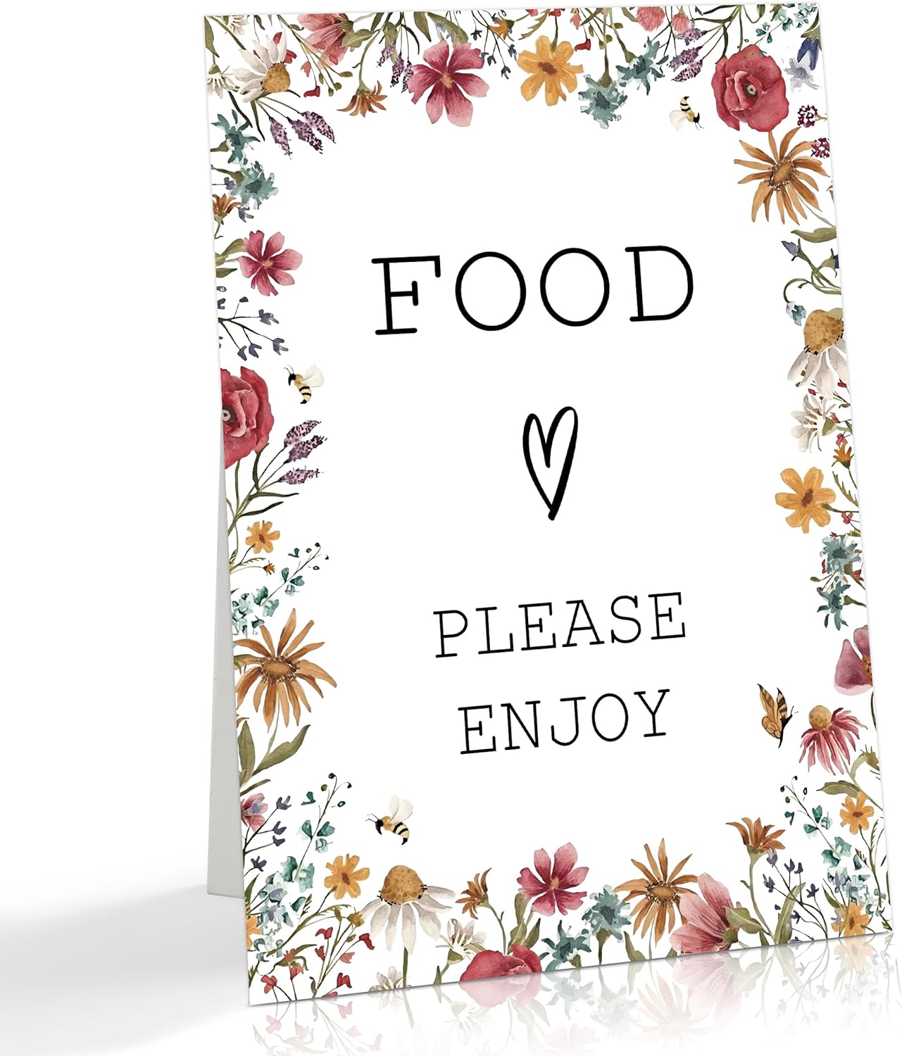 Wild Flower Audio Guest Book Sign, Baby in Bloom Love is in Bloom Decorations, Bridal Shower Baby Shower Wedding Signs for Reception, Floral Party Table Decor, 8 x 11 Inch