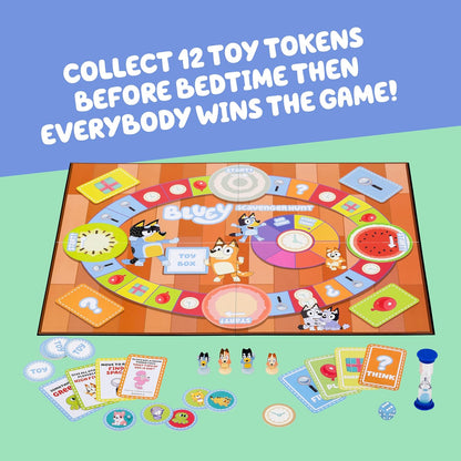 Bluey Scavenger Hunt Board Game, Cooperative Play with 4 Exclusive Mini-Figures, Indoor Games for Kids Ages 5+, Fun Toy Token Collecting Game