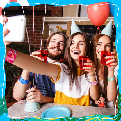 200 Pcs Summer Slap Bracelets Bulk Hawaiian Theme Slap Bracelets Beach Ocean Theme Snap Wristband Tropical Luau Party Favors for Birthday Classroom Prizes Exchanging Gifts