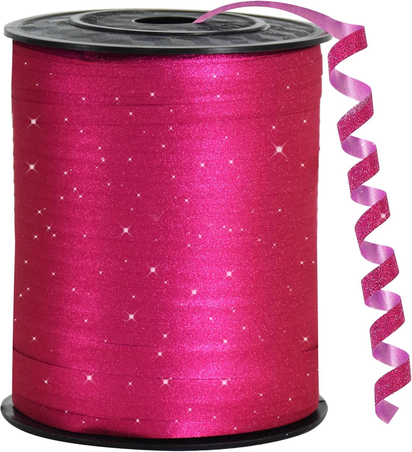 BEISHIDA 500 Yards Red Ribbon Crimped Curling, Balloon String Shiny Metallic Roll for Gift Wrapping Ribbon for Birthday Valentines Day Wedding Mother's Day Party Decorations
