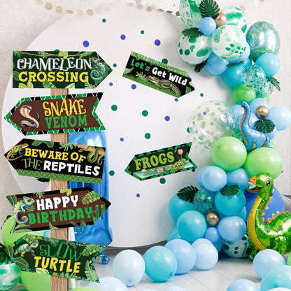 20 Pcs Luau Party Decorations Welcome Sign Summer Hawaiian Directional Signs Tropical Hawaiian Themed Birthday Decorations Luau Tiki Party Supplies with 2 Sheet Letter Stickers