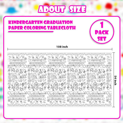 Giant Construction Party Coloring Tablecloth for Kids - Huge Construction Theme Table Cover Large Dump Truck Vehicle Painting Poster for Children Birthday Party Supplies 54x108 Inch