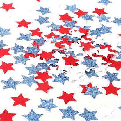 300pcs Navy Blue White Silver Confetti,Glitter Paper decor Twinkle Little Star Table Confetti,Birthday Graduation 2024 Fathers Day Wedding Baby Shower Party Decorations Circle Dots Lasting Surprise