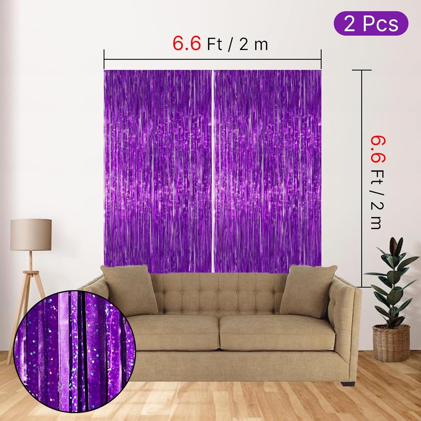 PartyWoo Silver Streamers 3pcs Tinsel Backdrop 8.2FT Metallic Tinsel Foil Fringe Streamer Curtains Party Photo Booth Backdrop for Graduation Baby Shower Bachelorette Wedding Disco Party Decorations