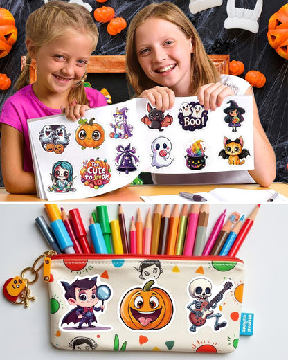 JCFIRE 200PCS Stickers for Kids, Waterproof Cute Mixed Animal Food Vinyl Scrapbook Stickers for Water Bottle, Book, Laptop, Goodie Bags Stuffers Kids Party Favors, Classroom Supplies Must Haves