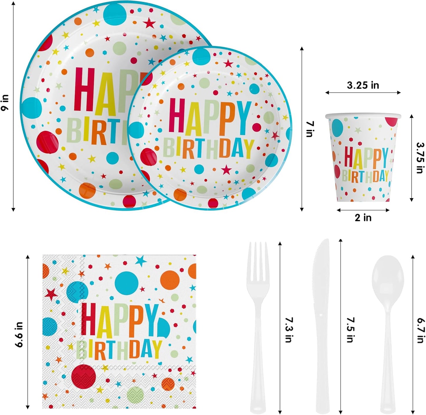 350 Pcs Black Plastic Plates For Party, Black Disposable Plates Set, 50 Of Each 9" Dinner Plate Set, 7" Dessert Plate, Cups, Napkins & Cutlery Plastic Dinnerware Set Exquisite