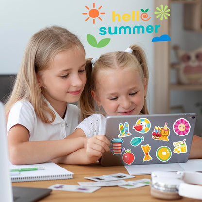 OHOME 100 PCS Water Bottle Stickers for Kids,Cute Animal Aesthetic Sticker Pack - Waterproof Vinyl Kawaii Stickers for Girls Boy Classroom Prizes,Party Favors for Scrapbook, Laptops, Journal,Birthday