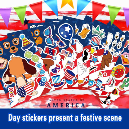 24 Sheets Summer Stickers for Kids Toddlers, Make-a-face Stickers for Kids Classroom Make Your Own Animal Mix & Match Sticker, Pool Beach Luau Hawaii Sticker, Summer Holiday Party Favors