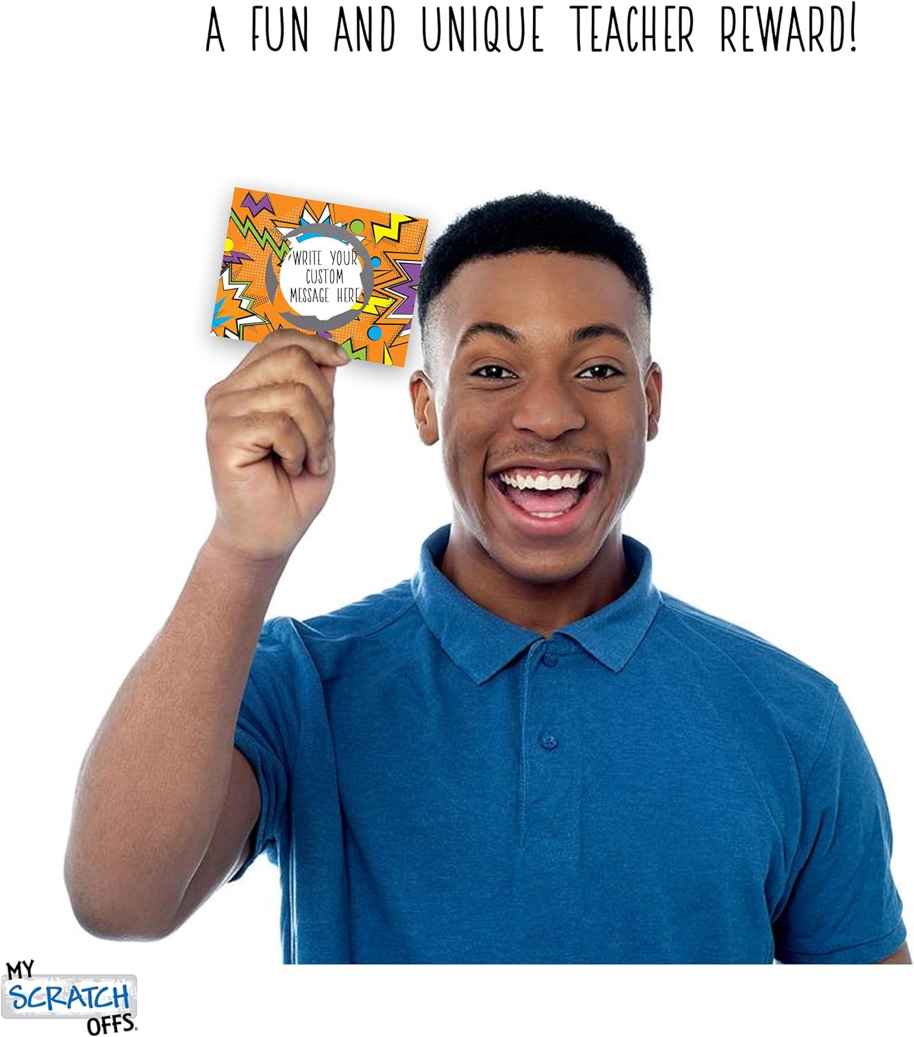 My Scratch Offs - Customizable Scratch-Off Cards Graffiti Design for Prizes, Classroom Rewards & Teacher Supplies, 50 Pack