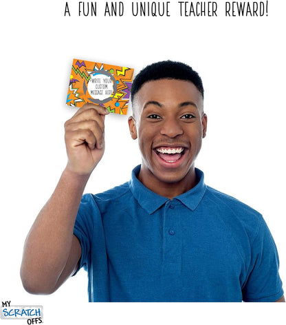 My Scratch Offs - Customizable Scratch-Off Cards Graffiti Design for Prizes, Classroom Rewards & Teacher Supplies, 50 Pack