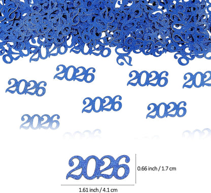 Gold Graduation Confetti Class of 2026, Glitter 2026 Confetti 120pcs for Graduation Party Decorations and New Years Eve Party Supplies 2026.